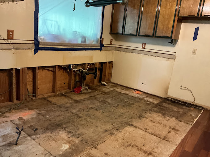 Water damage restoration project